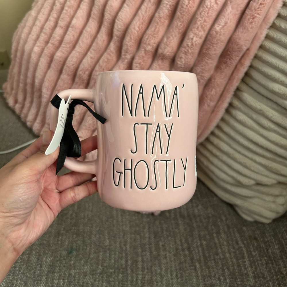 Rae Dunn Pink 'Namastay Ghostly' Mug
